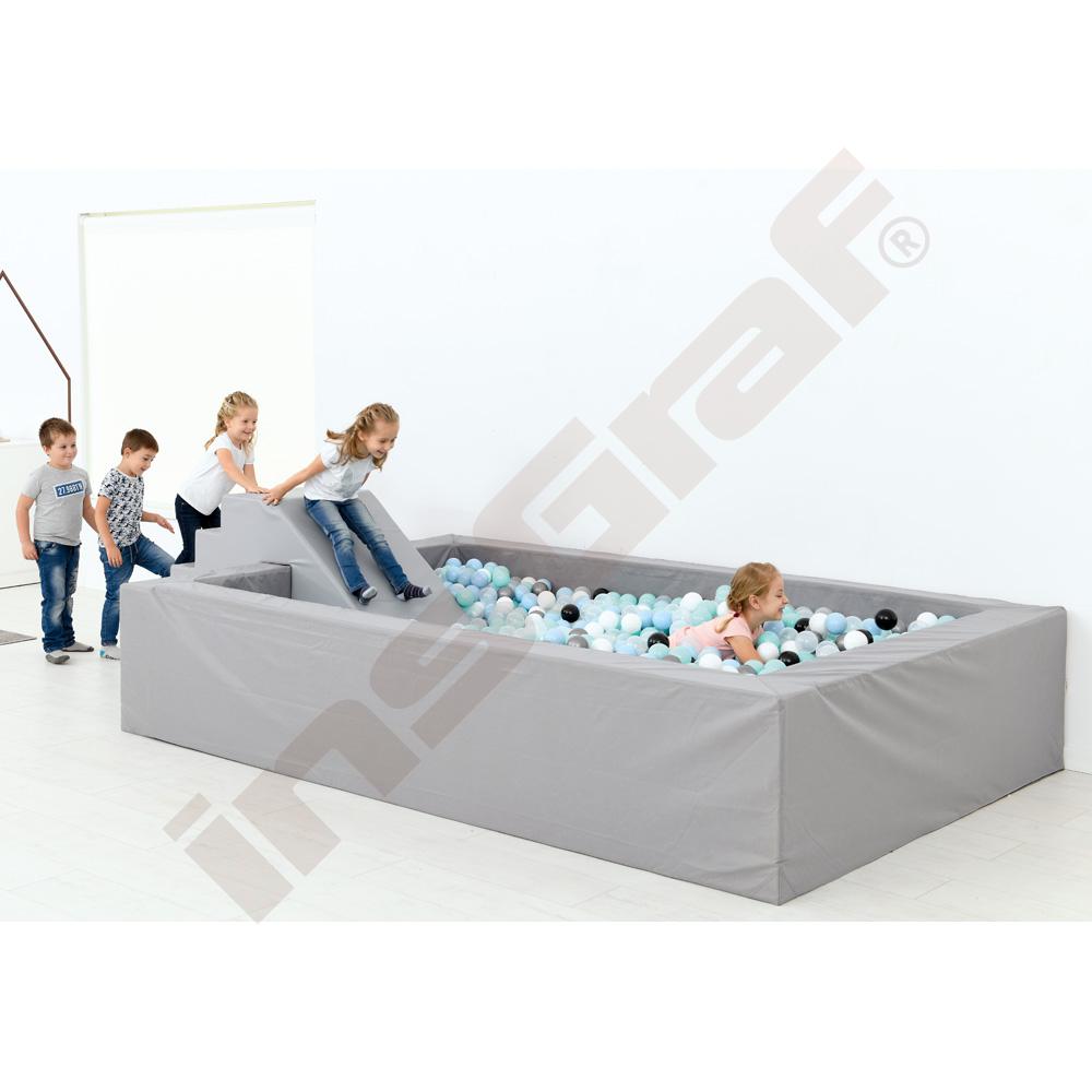 Schůdky se skluzavkou, doplněk k suchým bazénům vysokým 60 cm
