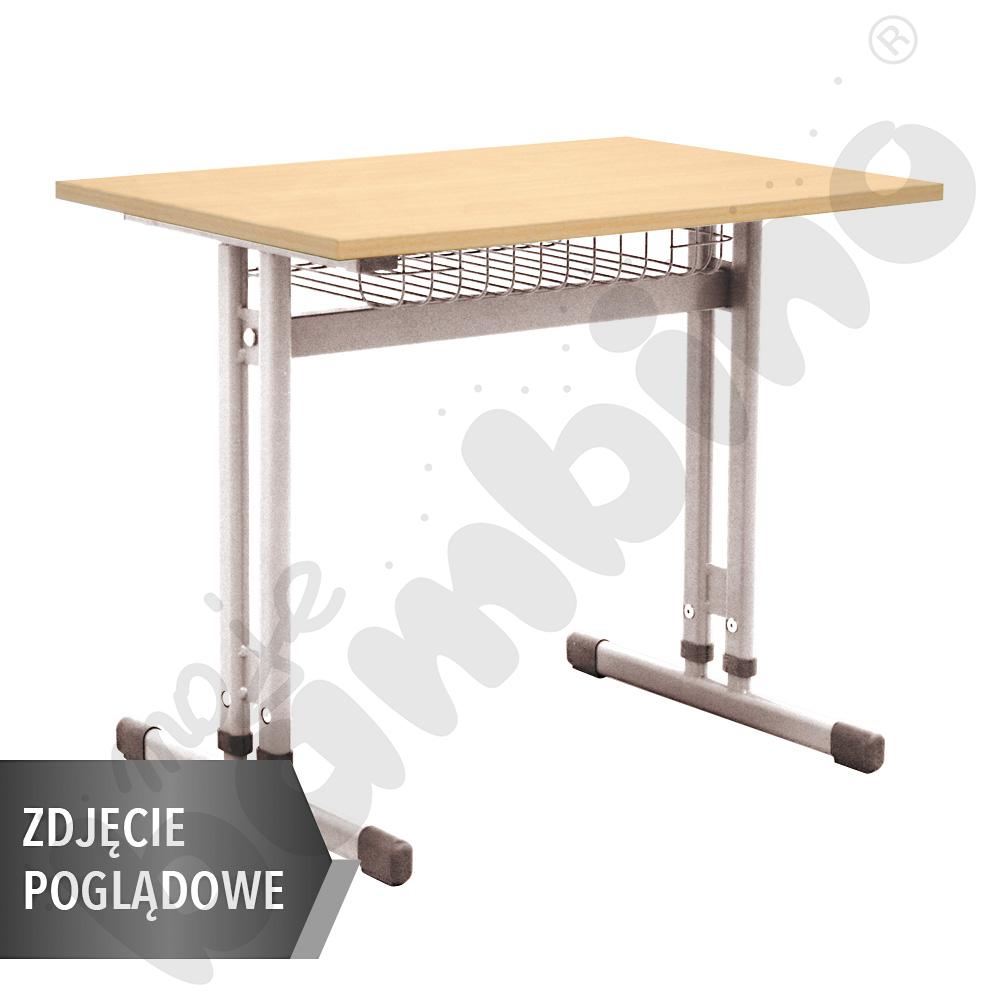 Stół IN-R 70x50 rozm. 3-7, 1-os., stelaż aluminium, blat biały, obrzeże ABS, narożniki proste