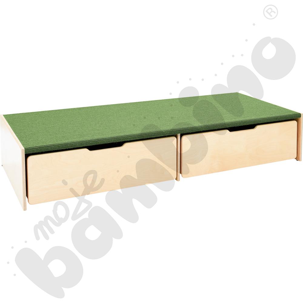 Podest z wnęką z przodu, wys. 30 cm - ciemnozielony