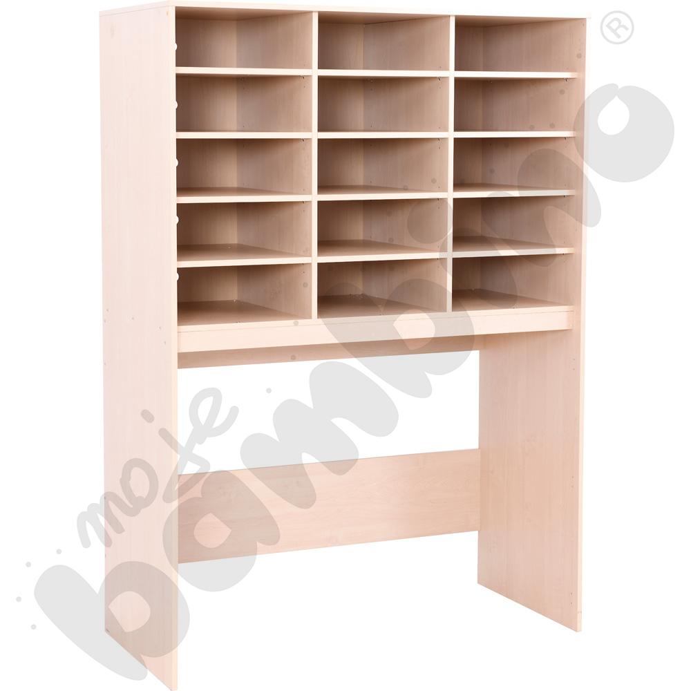 Szafa na łóżeczka, brzoza - zasłonka szara