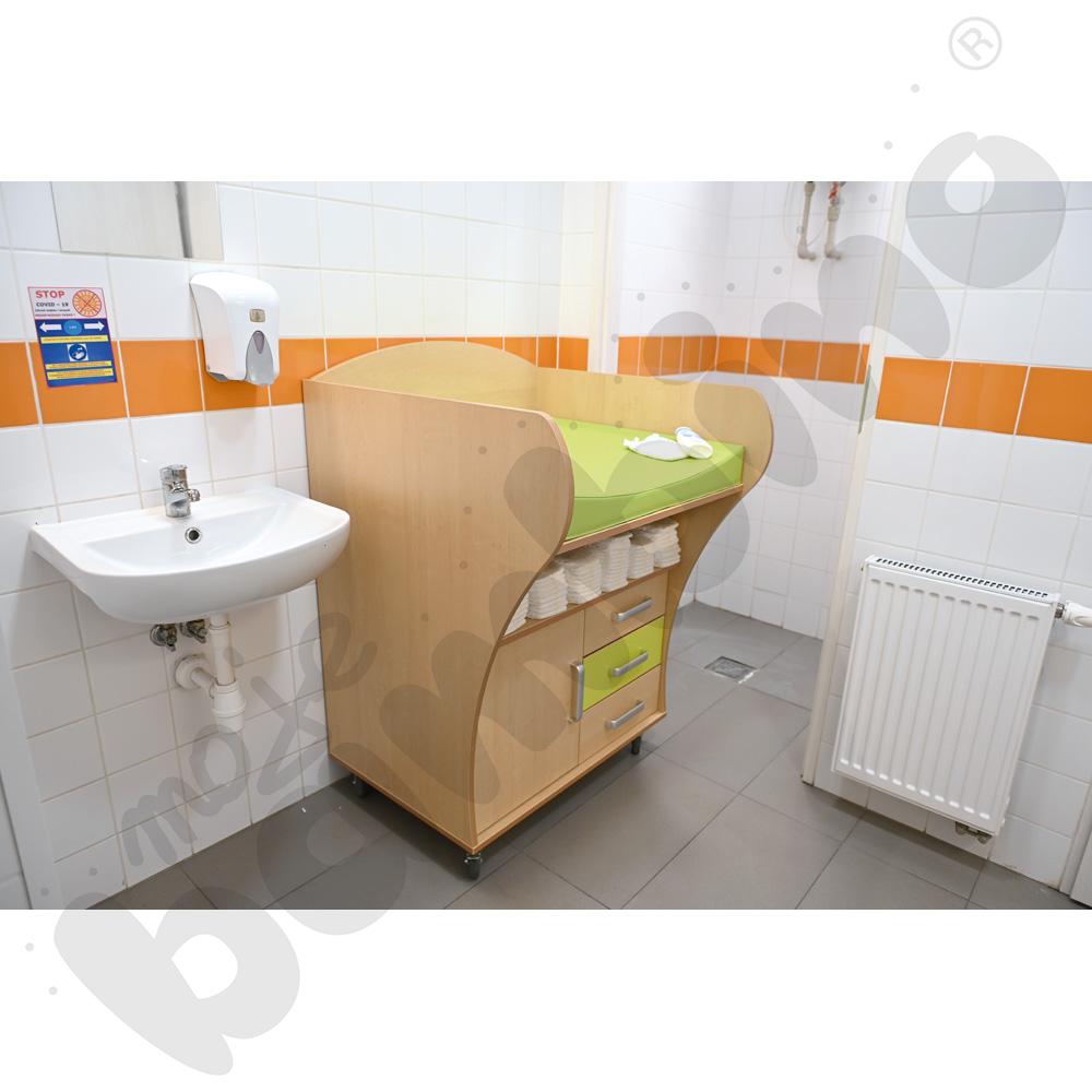 Przewijak na kółkach - brzoza