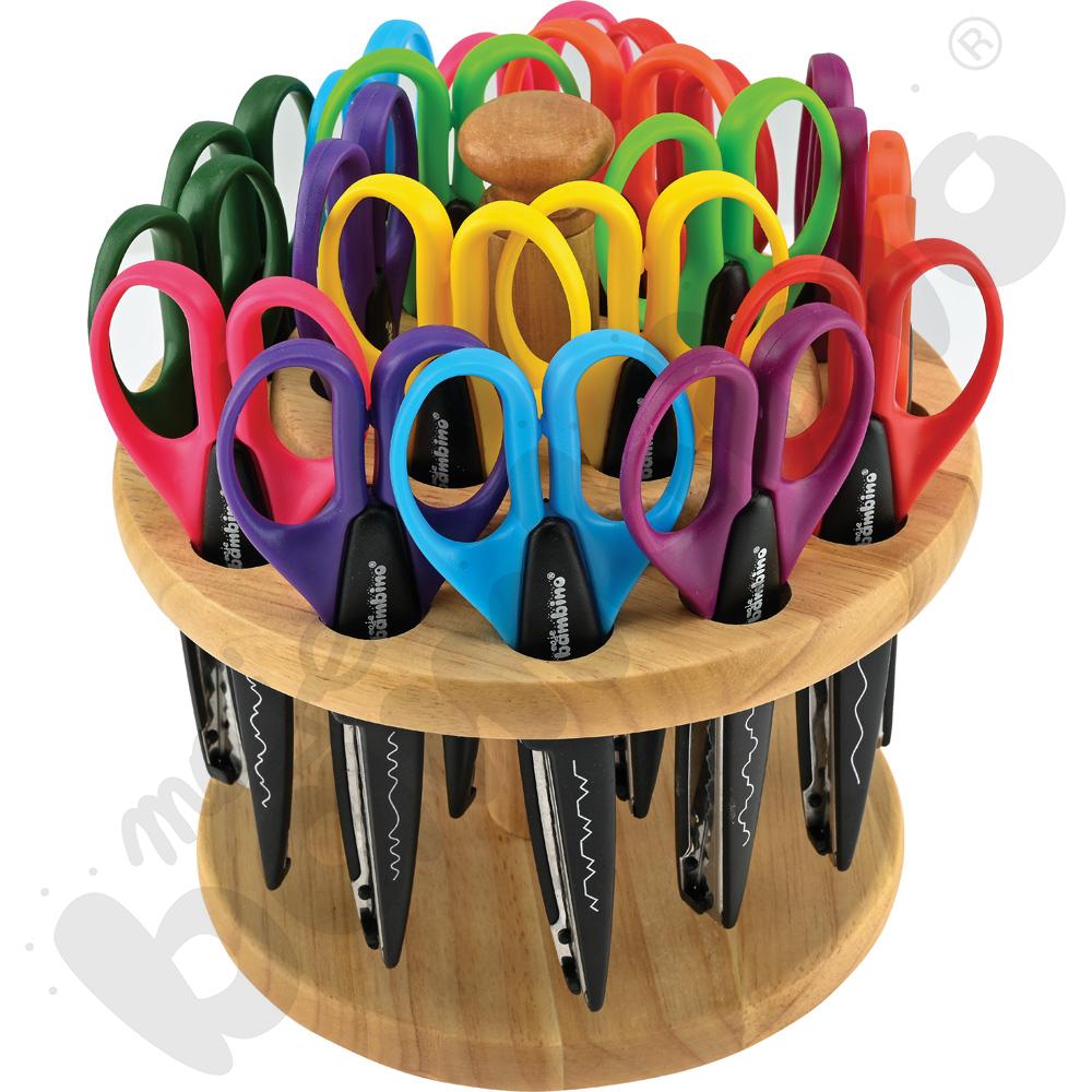 Nożyczki ze wzorami, 18 szt., na stojaku