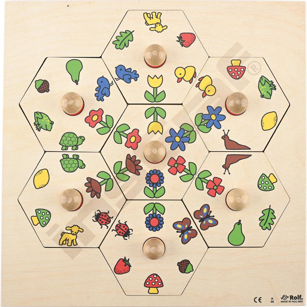 
Sechseck-Einlegepuzzle - Natur
