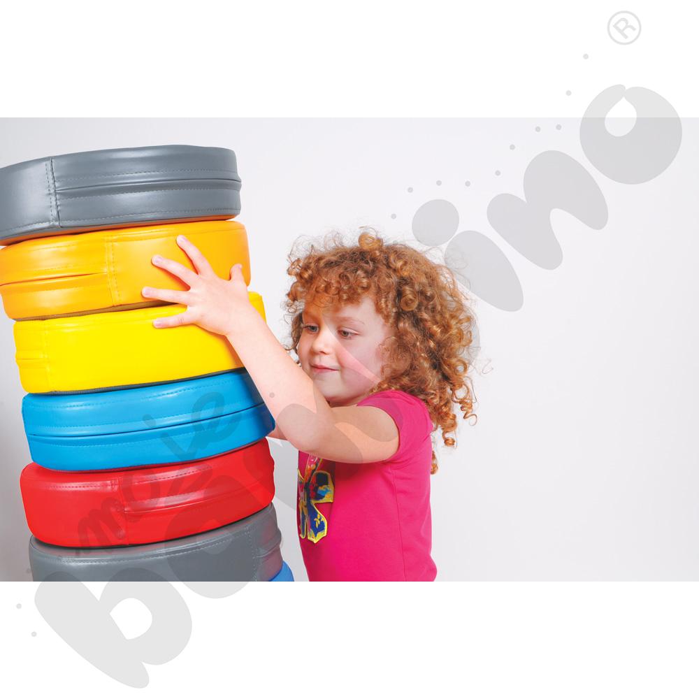 Pufka okrągła pomarańczowa