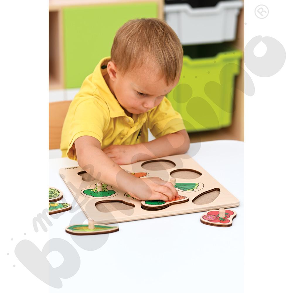 Układanka drewniana - warzywa