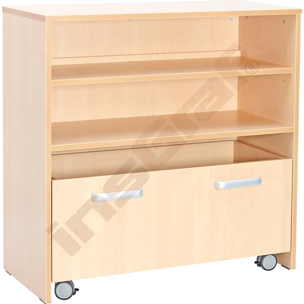 Úložný box na kolieskach - breza