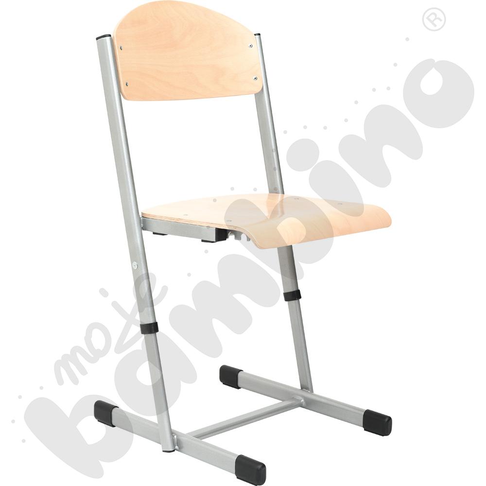 Krzesło T 3 w 1 z regulowaną wysokością rozm. 4-6 aluminium