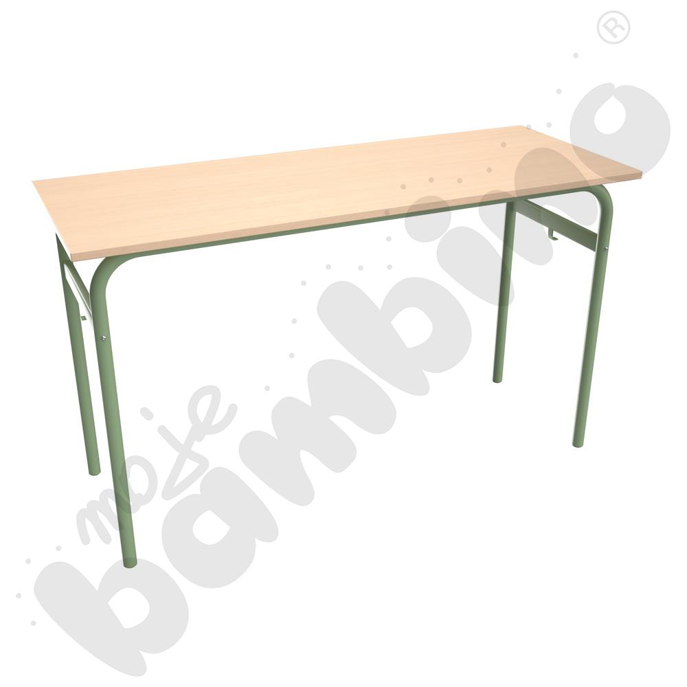 Stół Daniel 130 x 50 rozm. 6, 2os., stelaż oliwkowy, blat klon 375, obrzeże ABS, narożniki proste