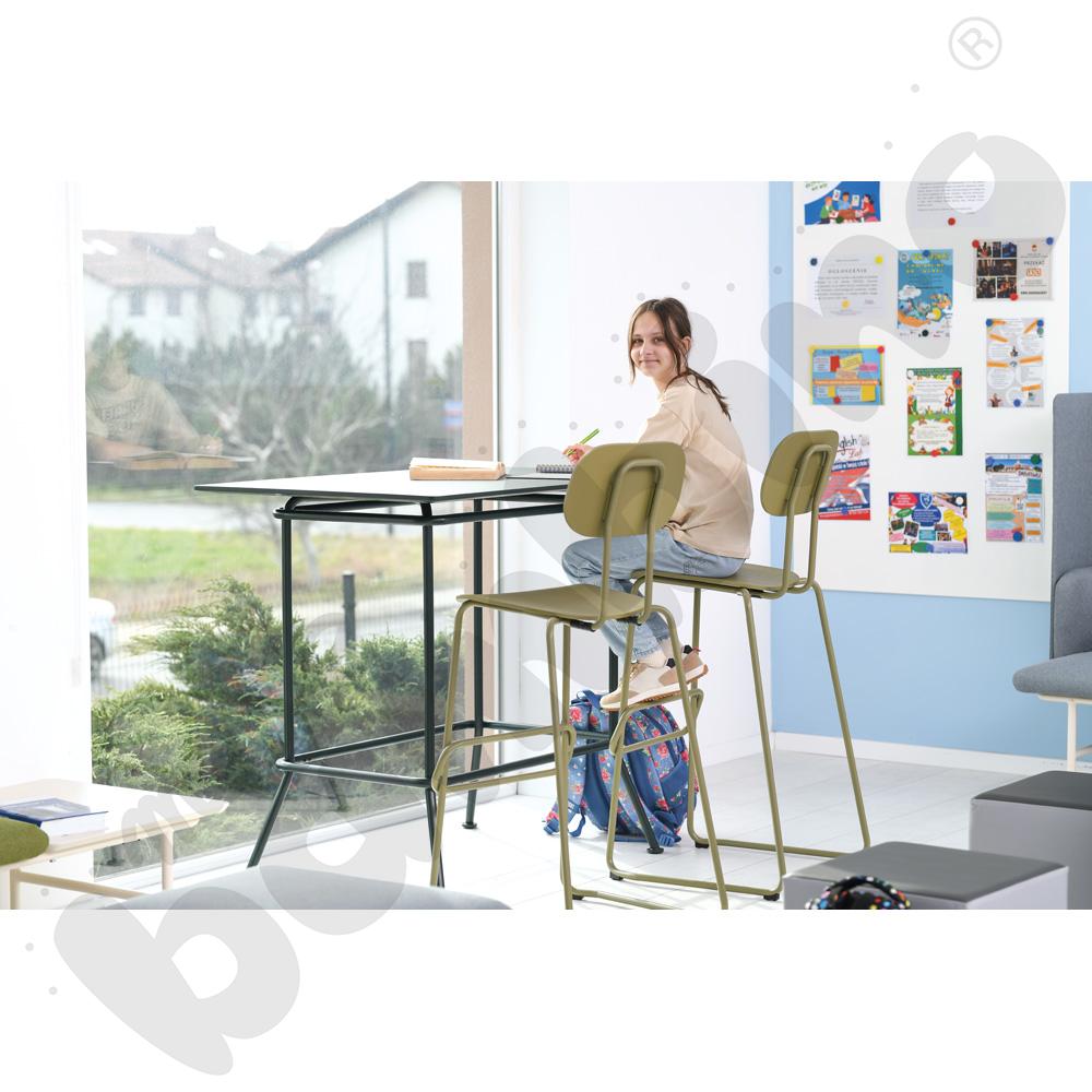 Stół wysoki New School ciemnozielony