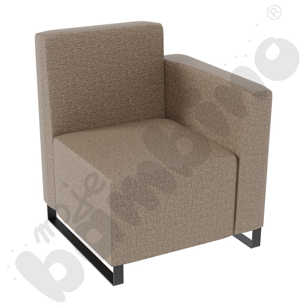 Fotel Universum wys. 82 cm, bok niski prawy, tkanina RO36