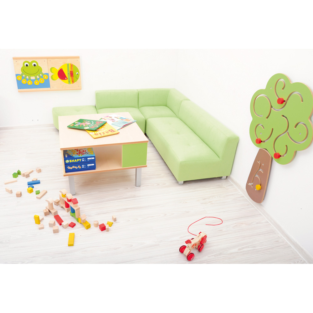 Rohová taburetka Flexi, výška 25 cm - zelená
