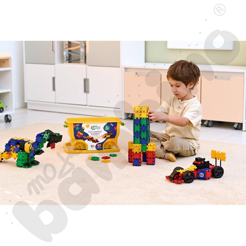 Klocki konstrukcyjne Clics Rollerbox 15w1