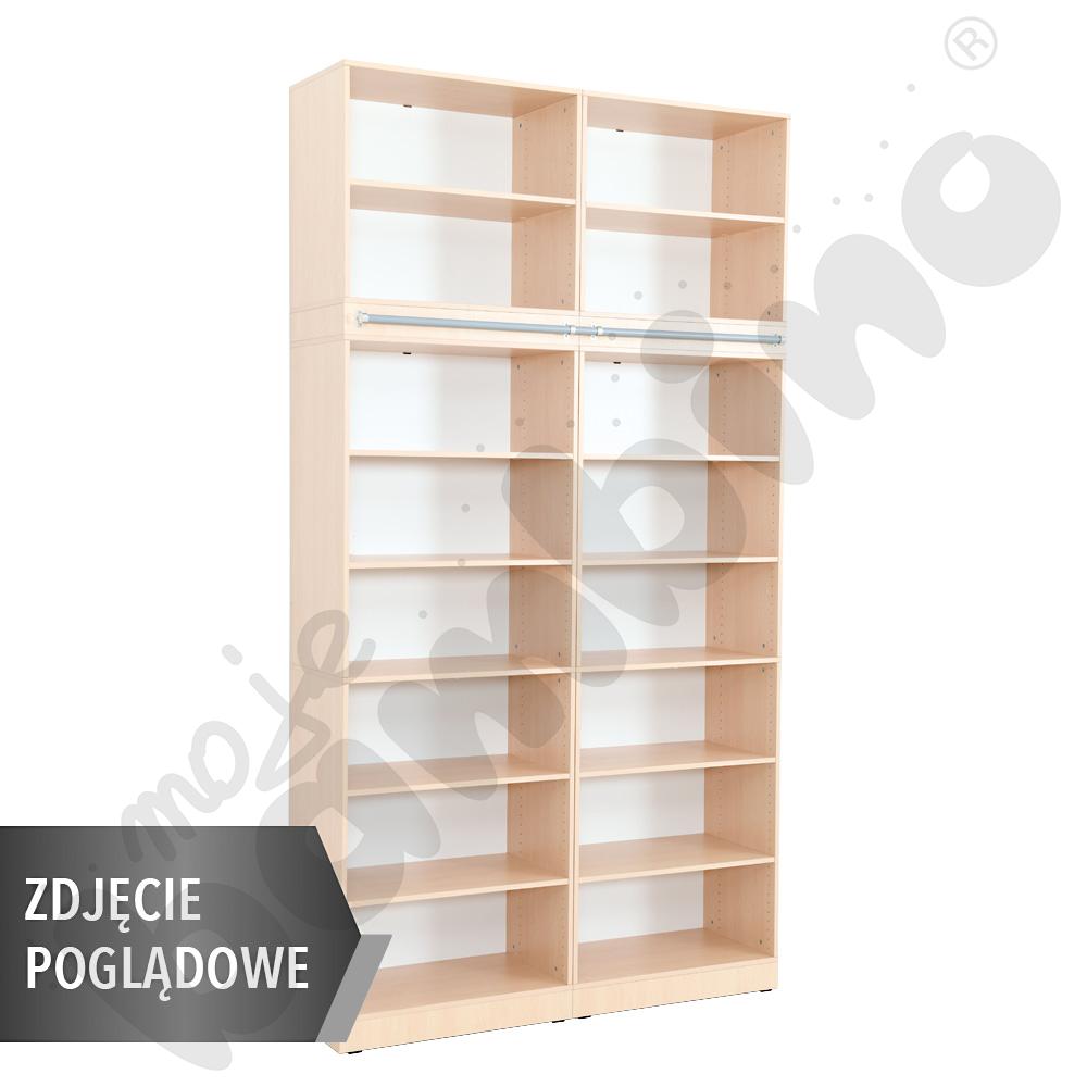 Grande – Wysoki regał z modułem do mocowania drabiny 40, biały