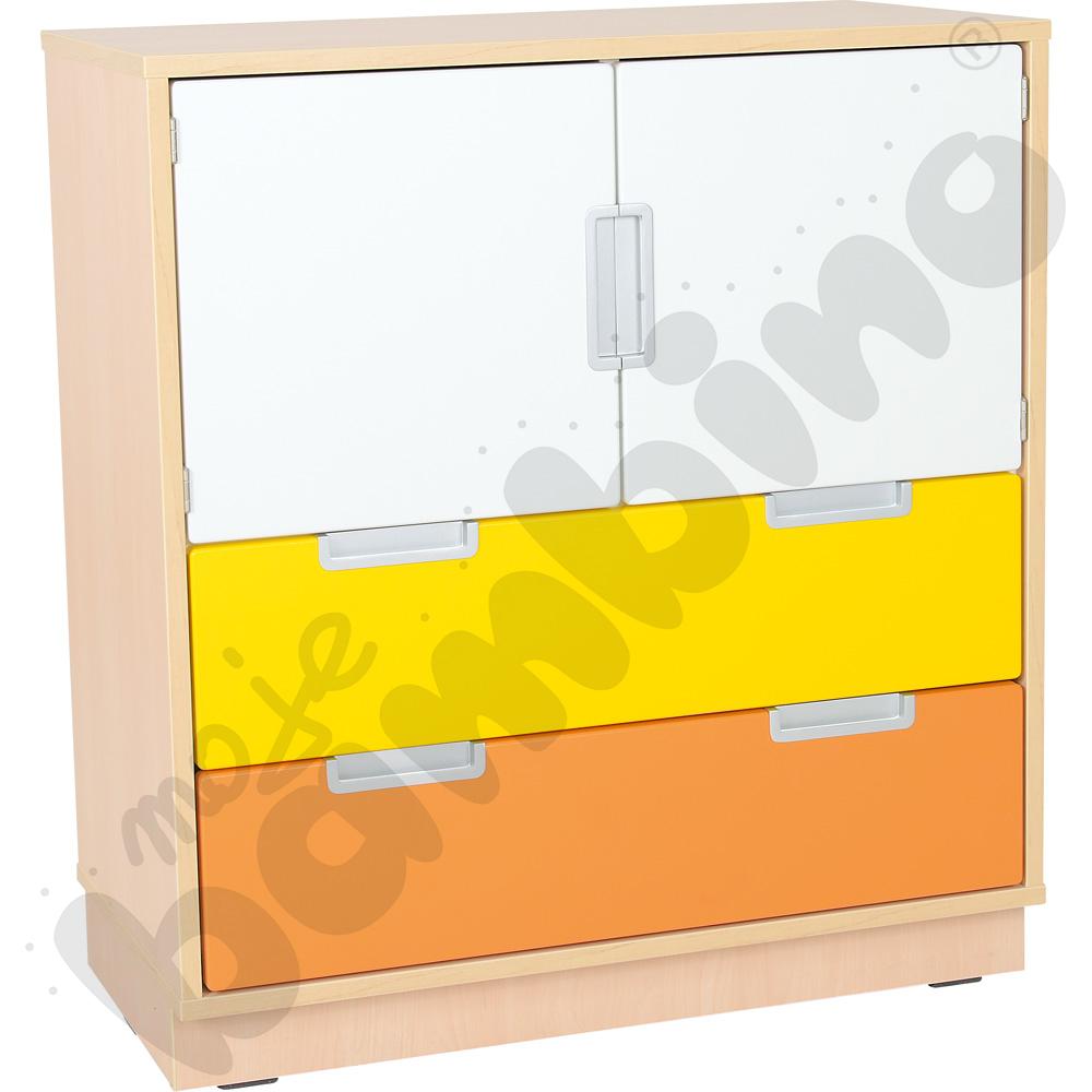 Quadro - szafka M na 2 szerokie szuflady, klon jasny