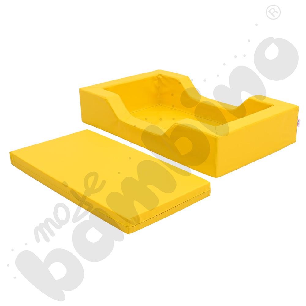 Łóżeczko piankowe z wycięciami żółte
