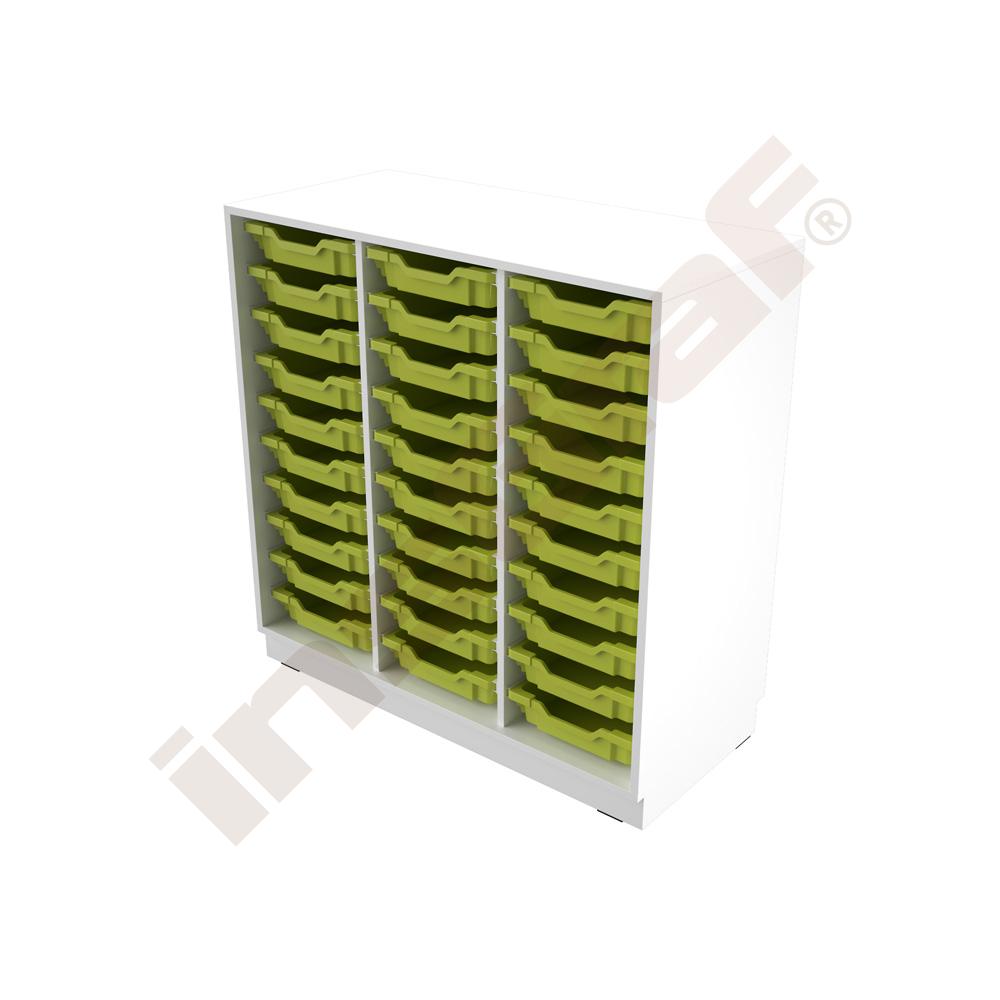 Regál Quadro na portfolia 205, korpus bílý