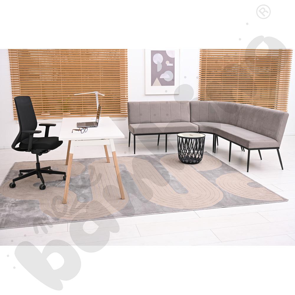 Ławka z oparciem Xena szarobrązowa