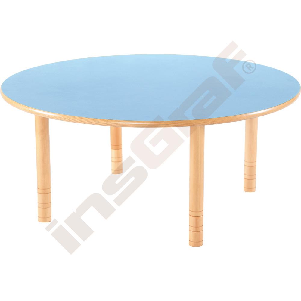 
Flexi Runder Tisch, Durchm. 120 cm, hvstb. 40-58 cm, HPL hellblau
