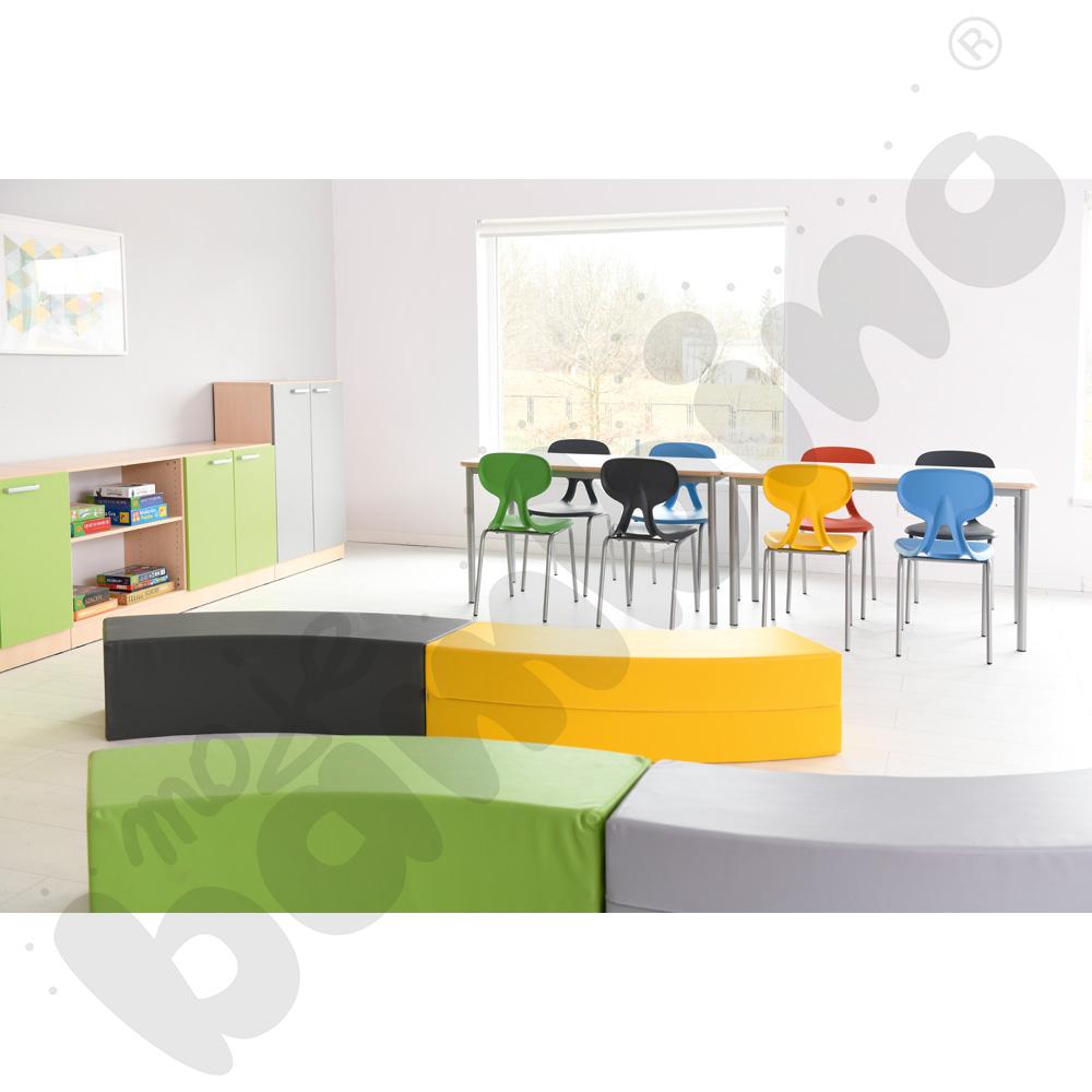 Krzesło Colores rozm. 6 turkusowe, stelaż aluminium