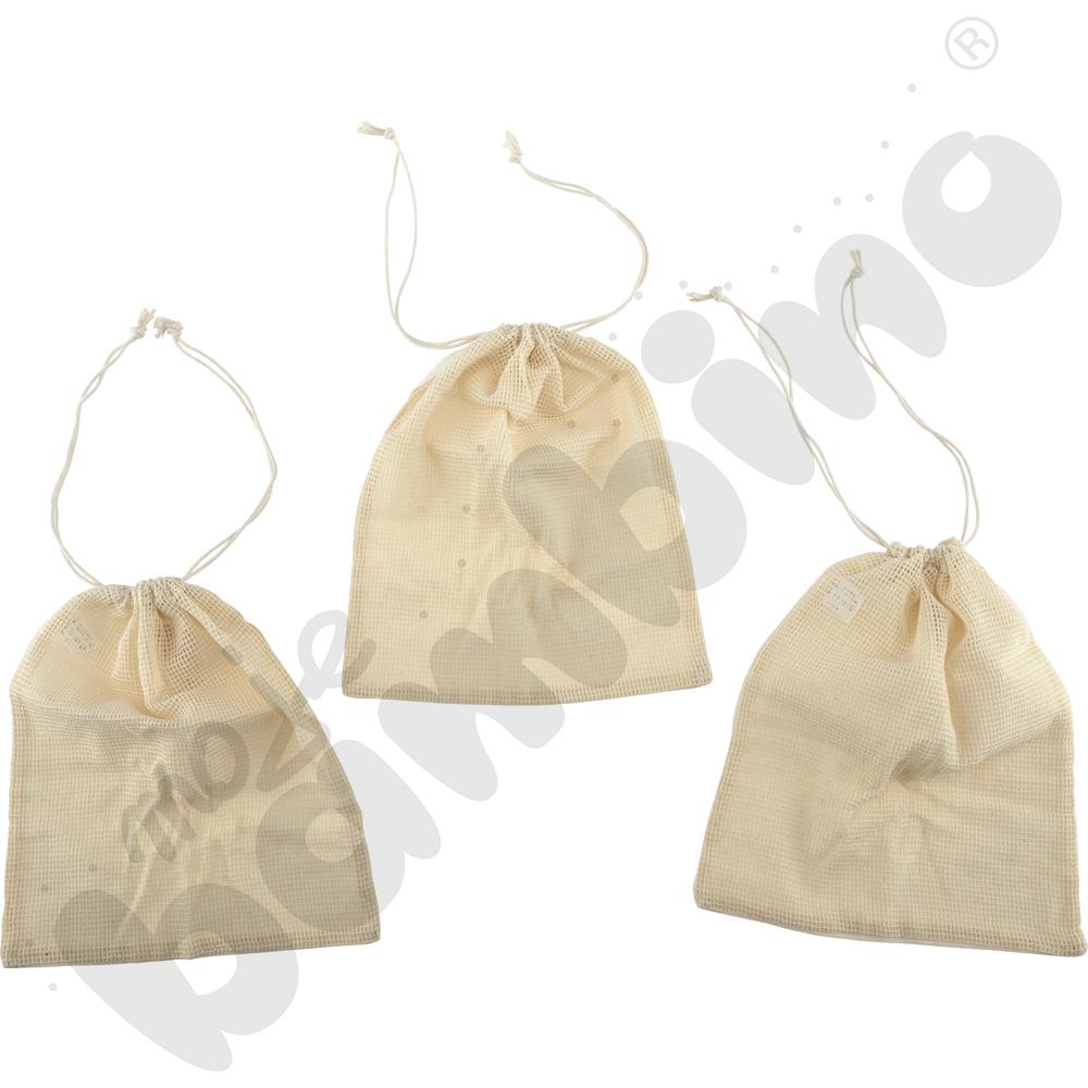 Woreczki bawełniane, 3 szt.