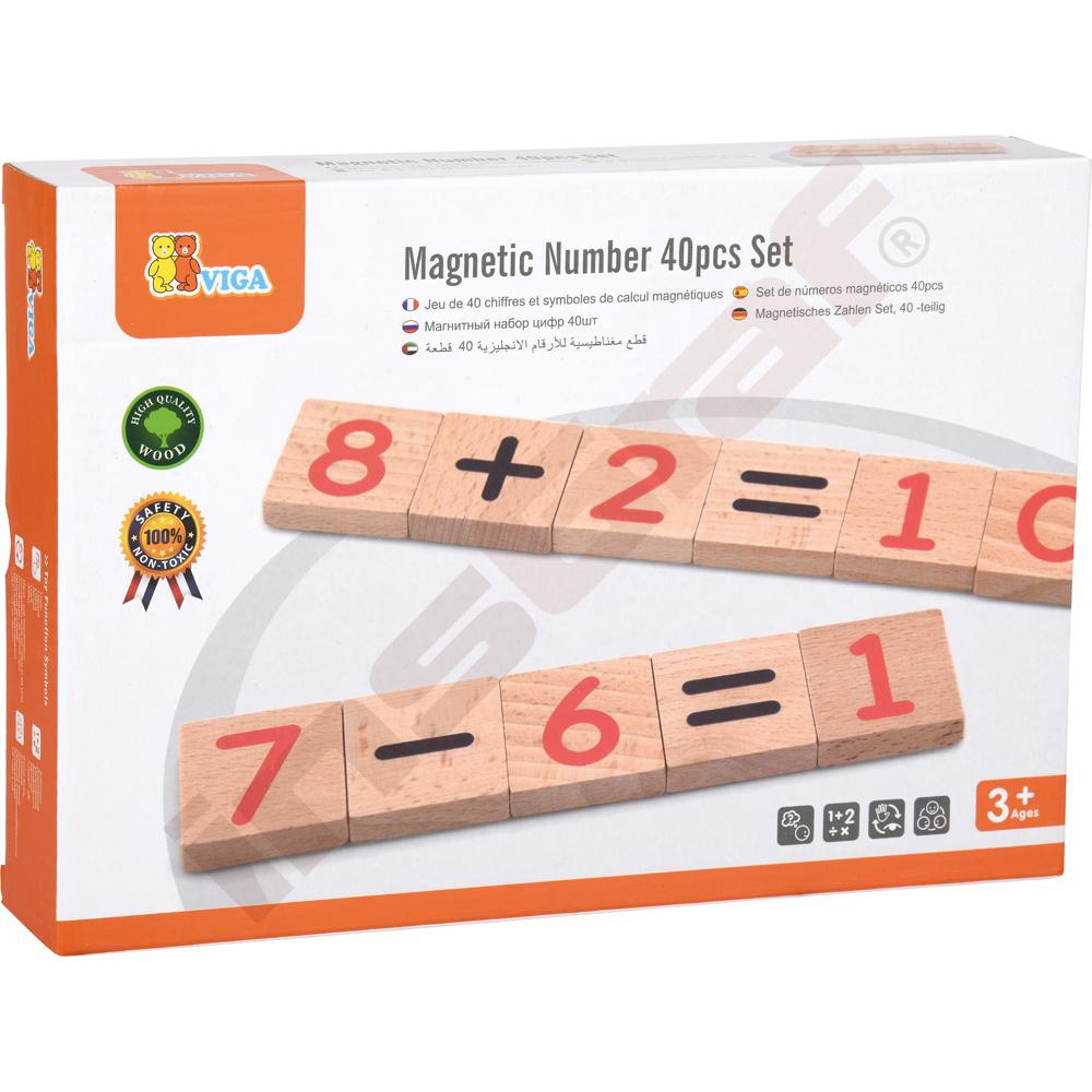 Drevené magnetické čísla 