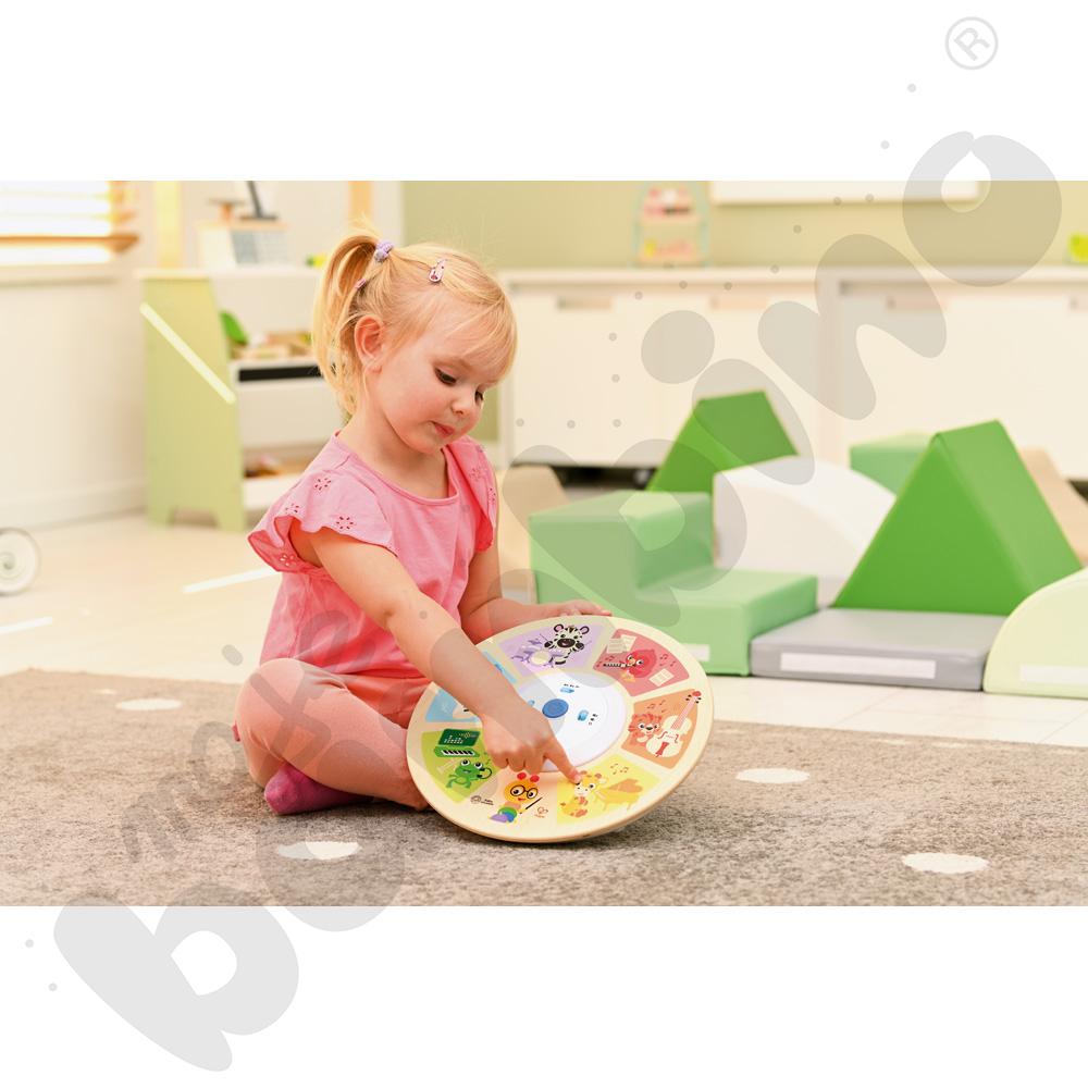 Drewniane koło muzyczne malucha