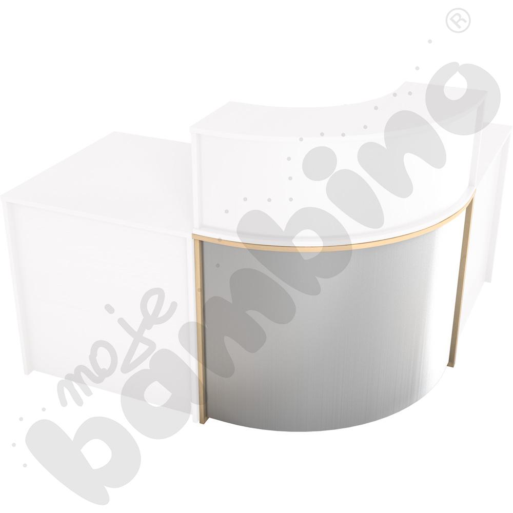 Narożna lada recepcyjna - klon 375