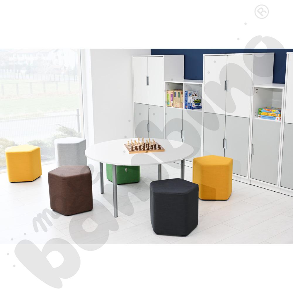 Stół Mila okrągły 120 cm, rozm. 3, blat biały