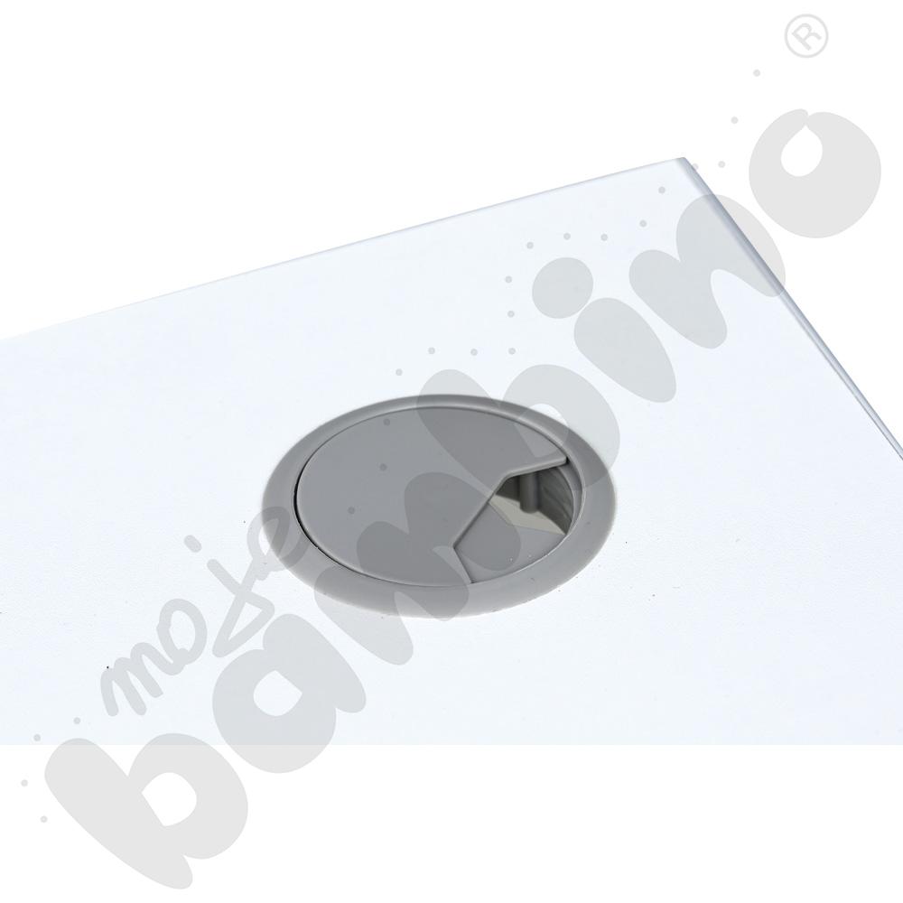 Stolik komputerowy STANDARD  z półką na komputer i szufladą na klawiaturę - biały