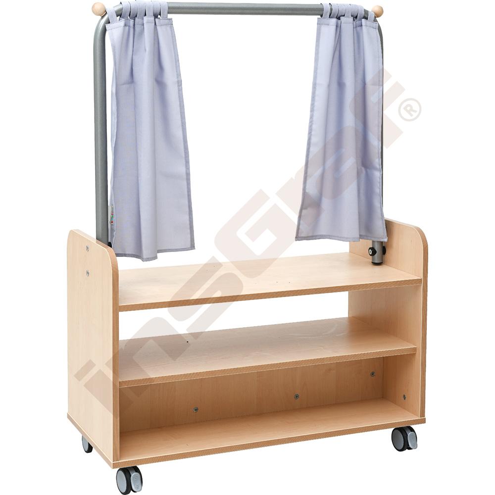 Mobilný hrací kútik Flexi 16 so sivým závesom