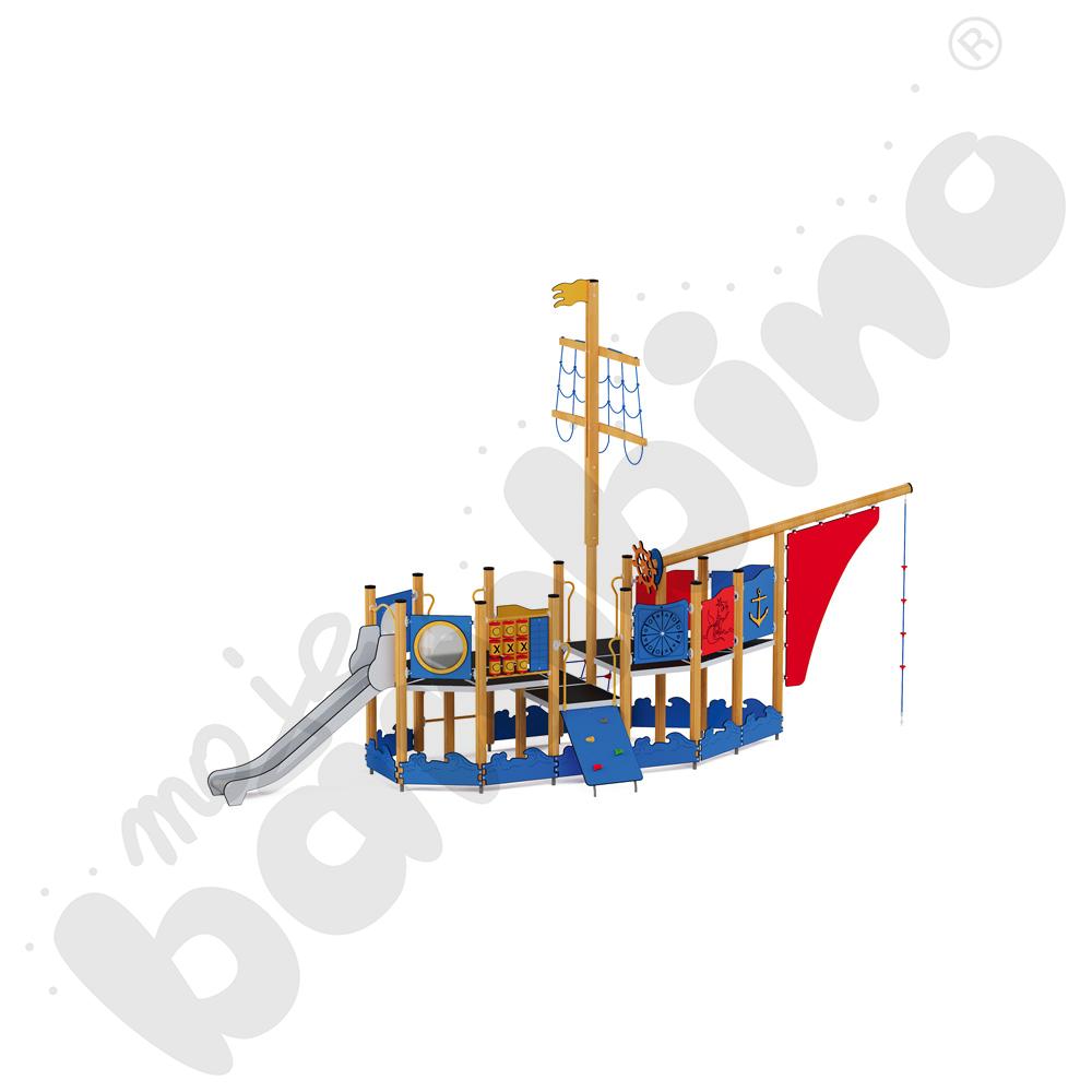 Statek Marco Polo, drewniane słupy