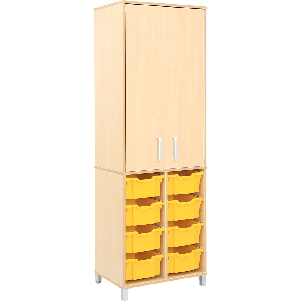 Nadstavec na skrinku s plastovými, úložnými boxami XL