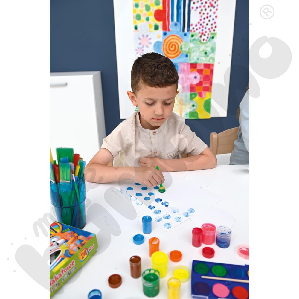 Farby plakatowe 10 kolorów (4xfluo, 4xbrokat, srebrna, złota)