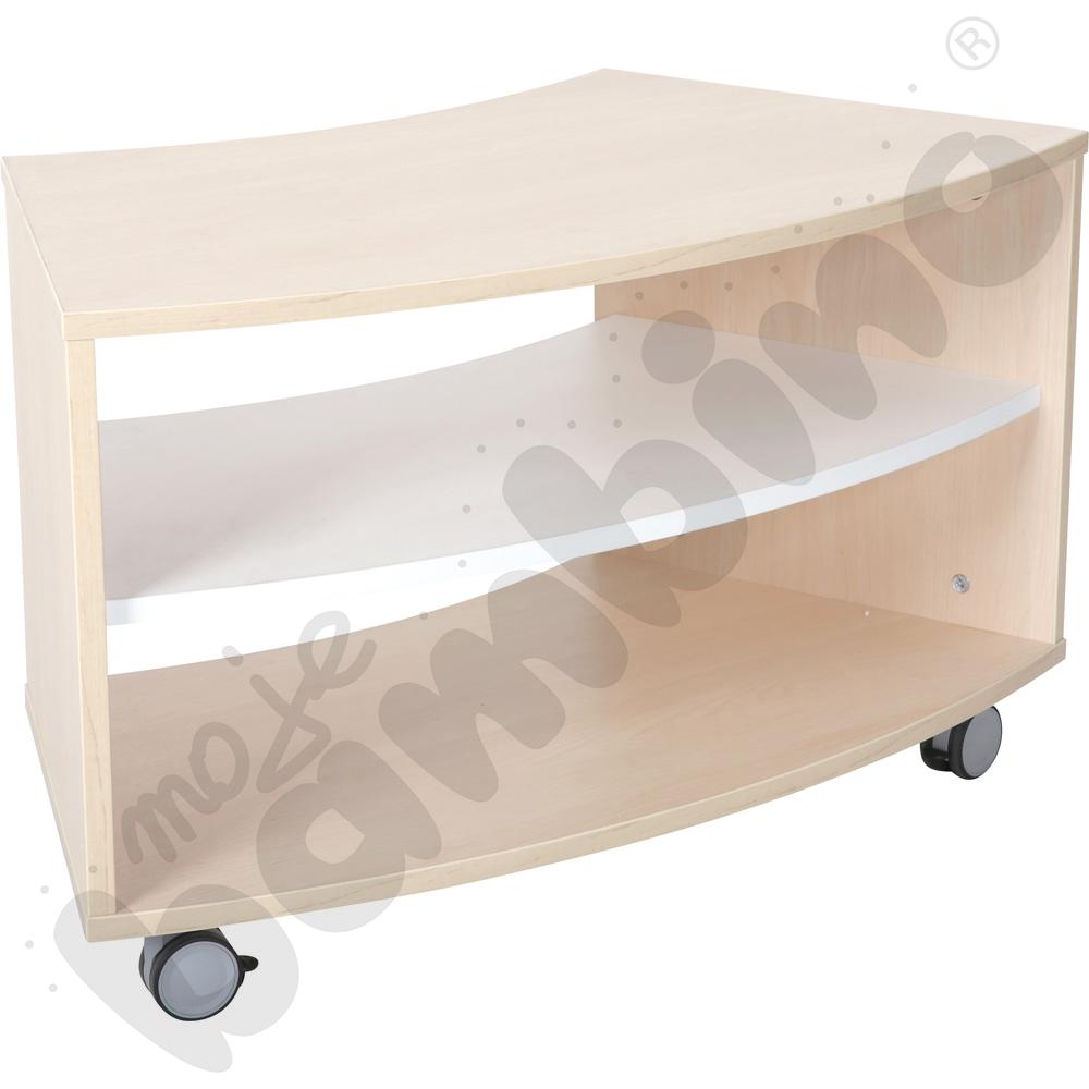 Quadro – szafka 1/8 koła S na kółkach, klon jasny