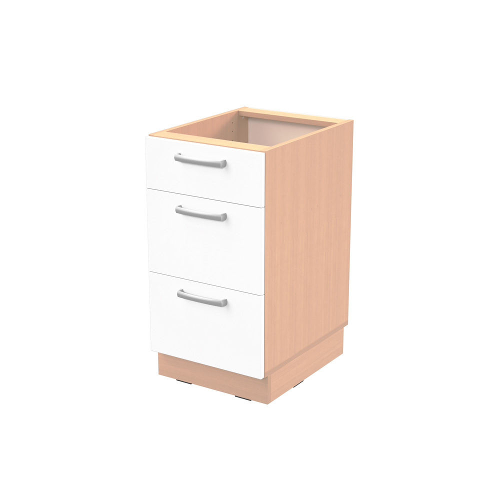 Kuchynské skrinky Grande s 3 zásuvkami - úzka