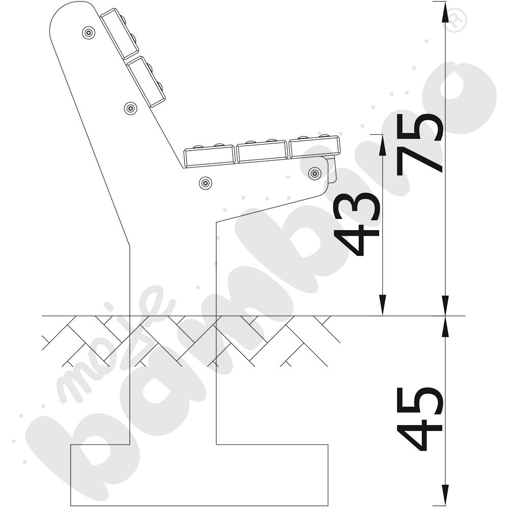 Ławka na podstawie betonowej z oparciem