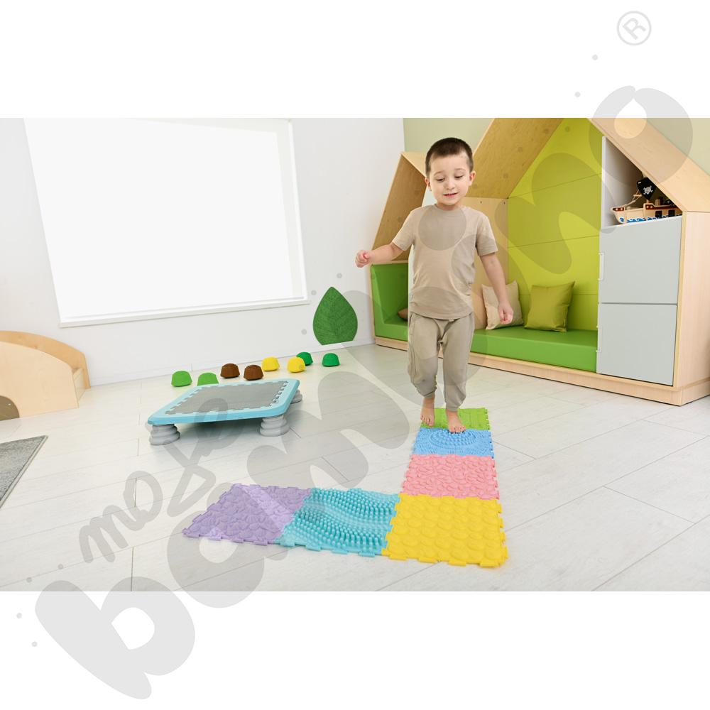Maty sensoryczne do masażu stóp, 6 elem.
