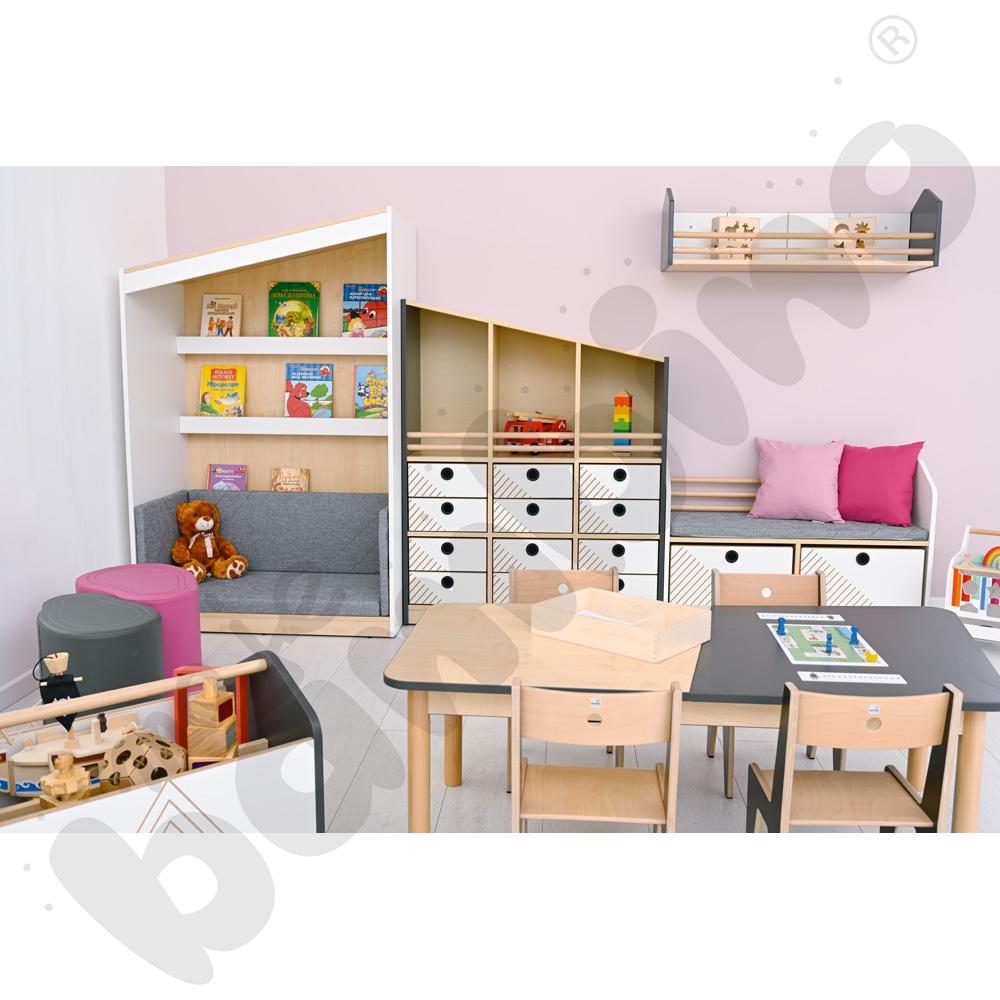 Biblioteczka FLO prawa biała