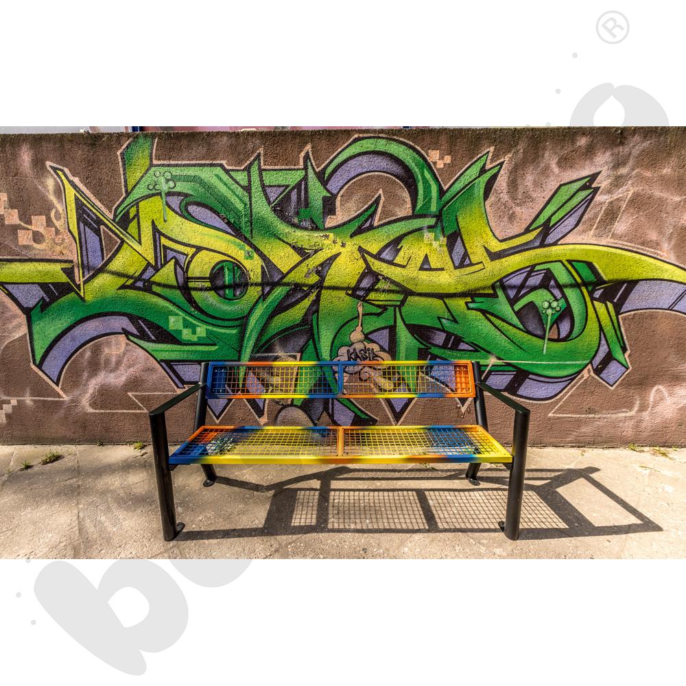 Ławka stalowa Gladiator z oparciem