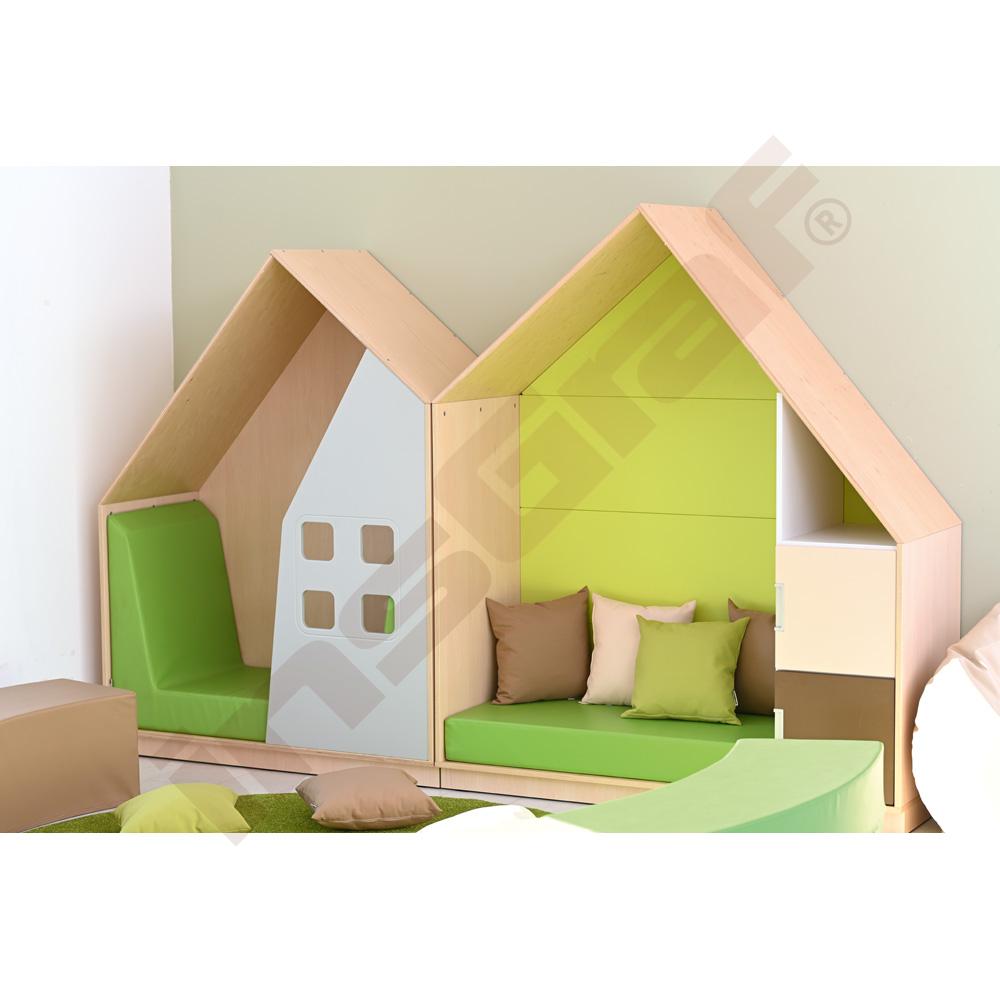 Quadro - skříňka - domeček- šedá