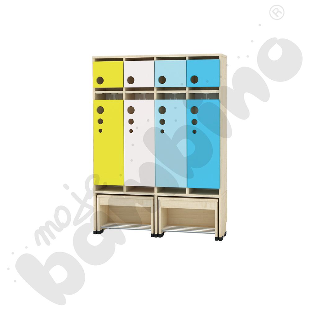 Szatnia Kropla z wysuwanym siedziskiem 4-os., wys. 31 cm 