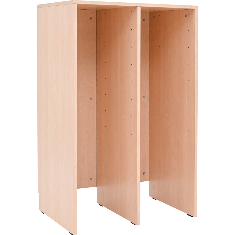 Skrinka Grande L na plastové boxy - 2 moduly - javor 