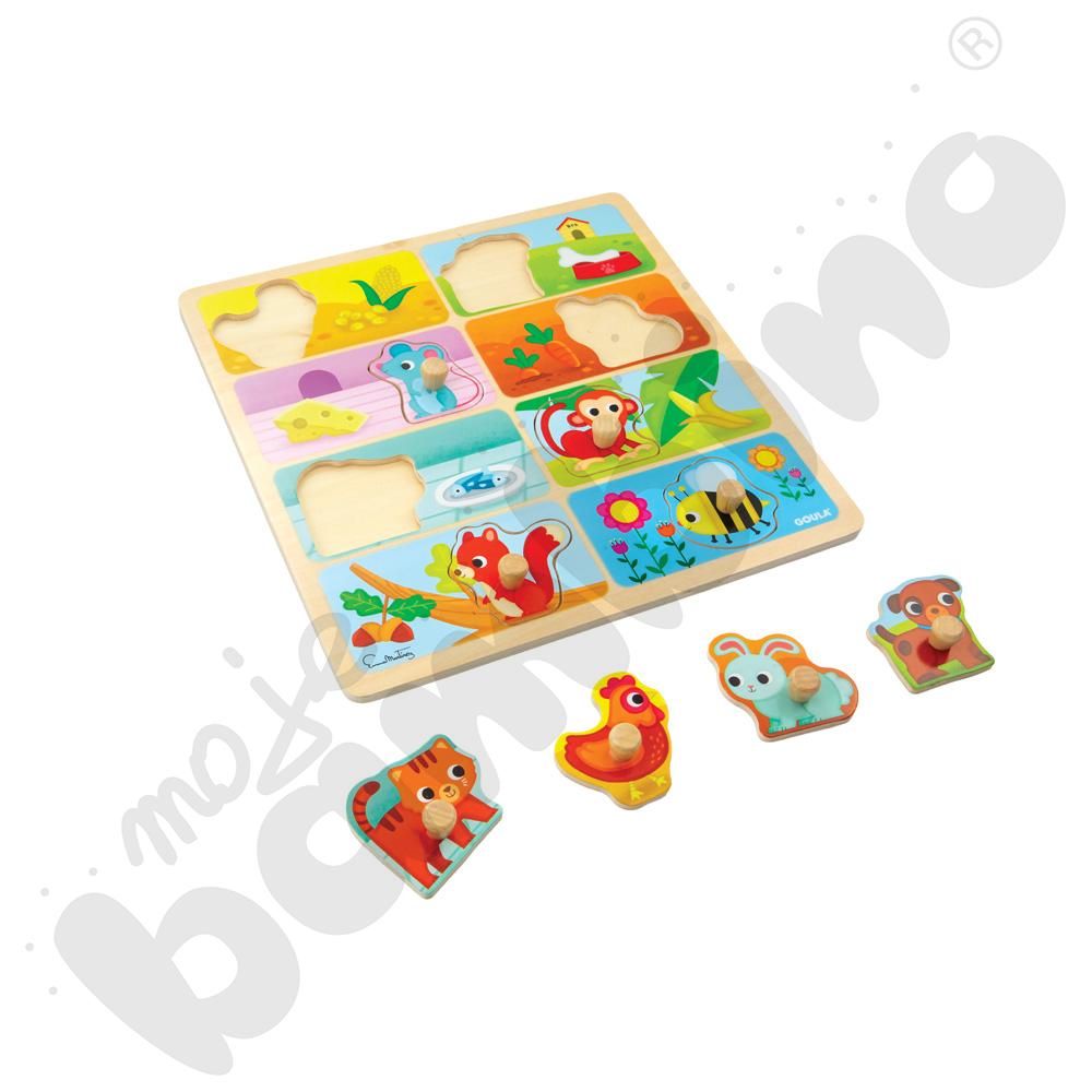 Puzzle Co jedzą zwierzęta?