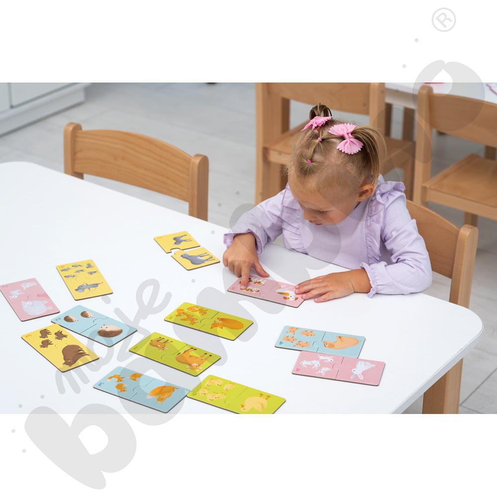 Puzzle duo - zwierzęta i ich młode 