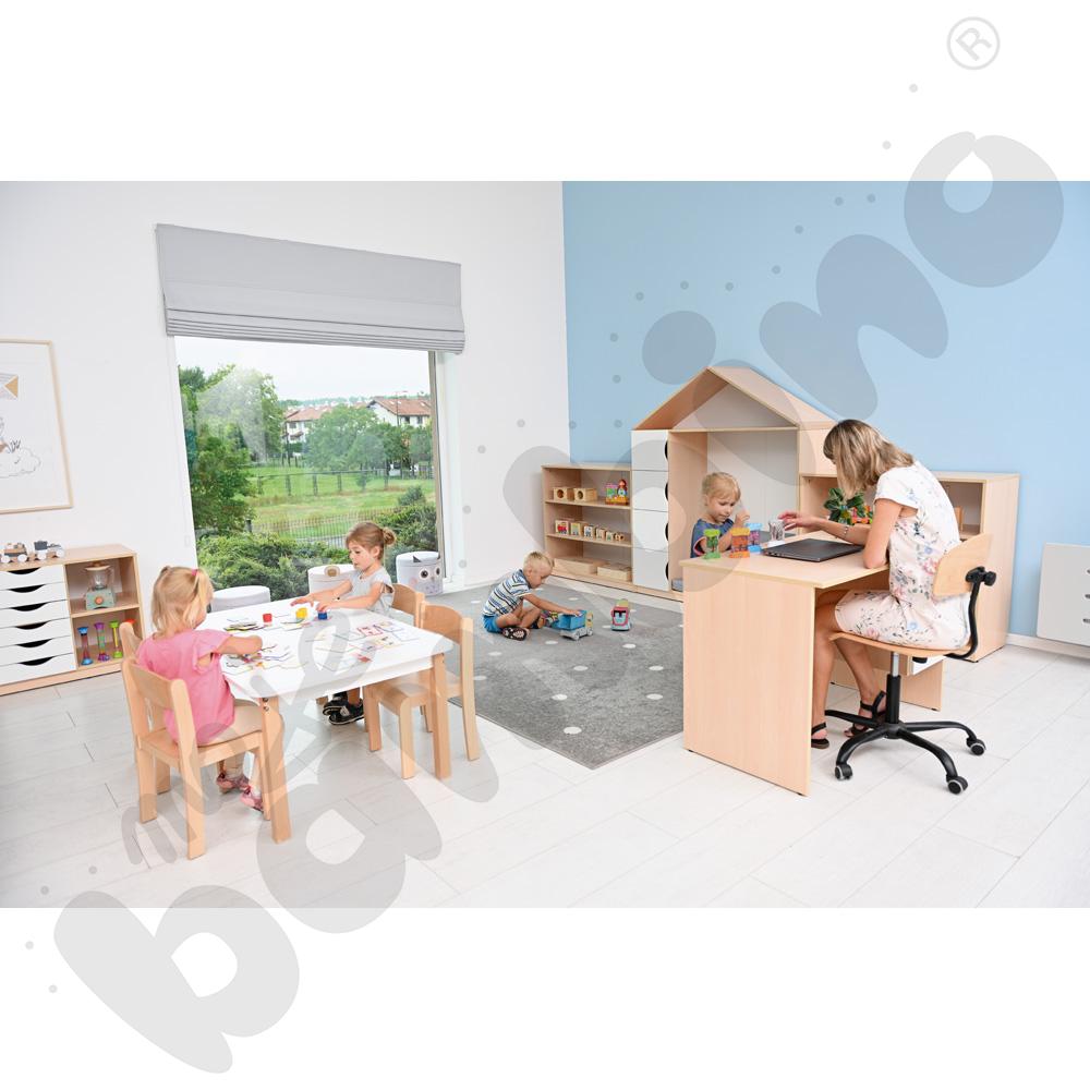 Drzwiczki i szuflada Feria białe laminowane