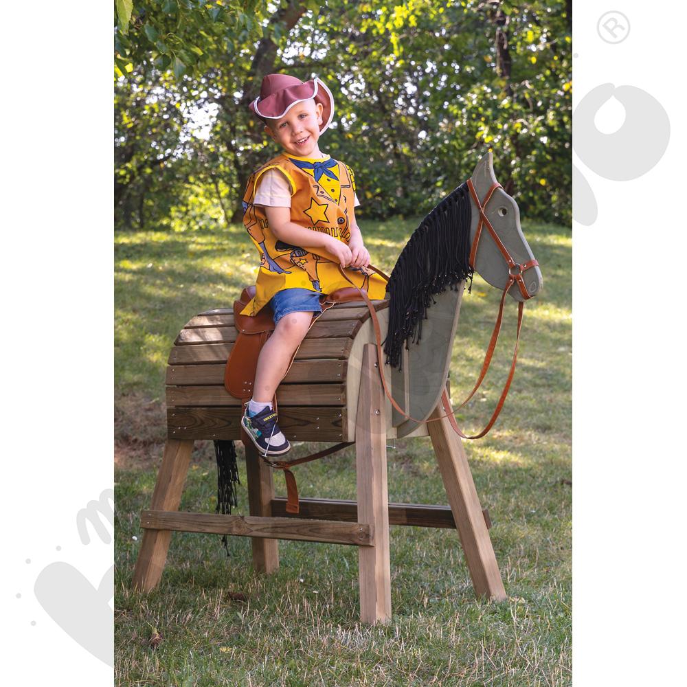 Siodło i uzda do drewnianego konia 