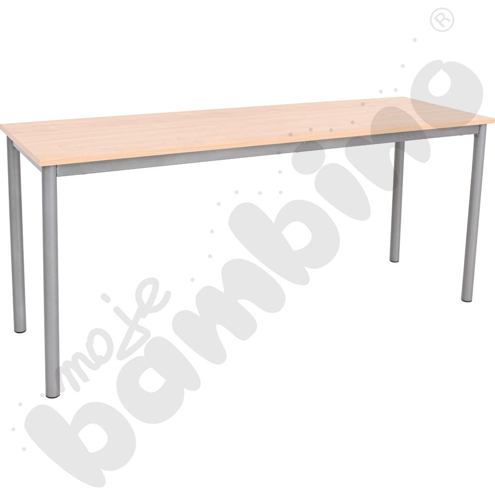 Stół Mila 160 x 50 rozm. 5, stelaż aluminium, blat klon, obrzeże ABS, narożniki proste