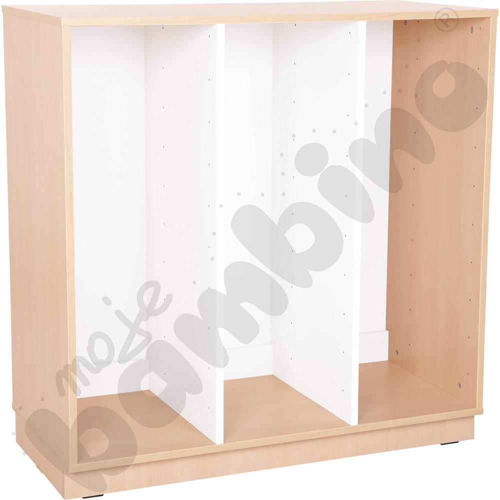 Quadro - szafka M+ na plastikowe pojemniki - z 2 przegrodami, klon jasny