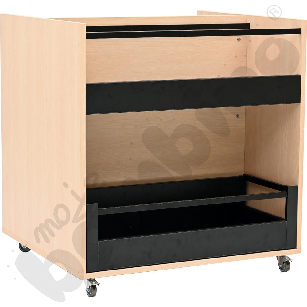 Biblioteczka Grande na kółkach - klon jasny