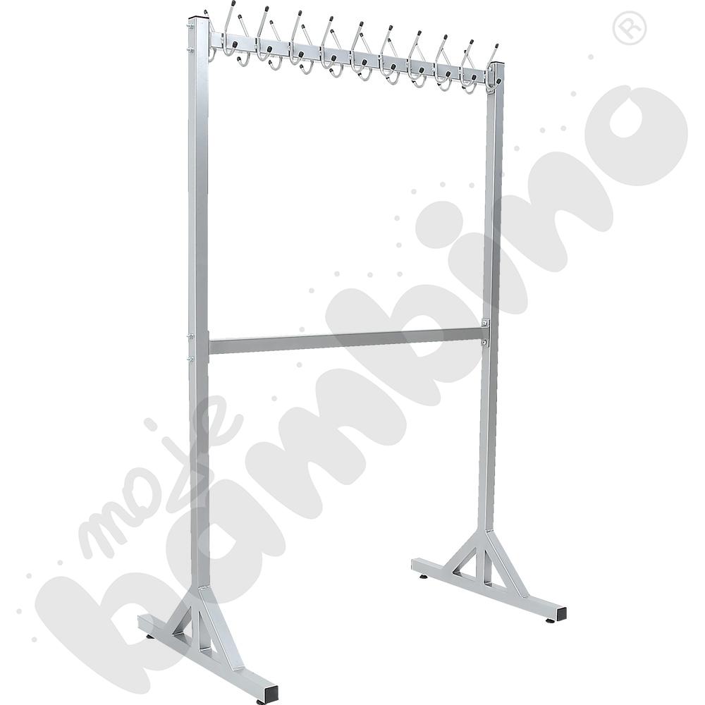 Wieszak wolnostojący z 20 haczykami aluminium